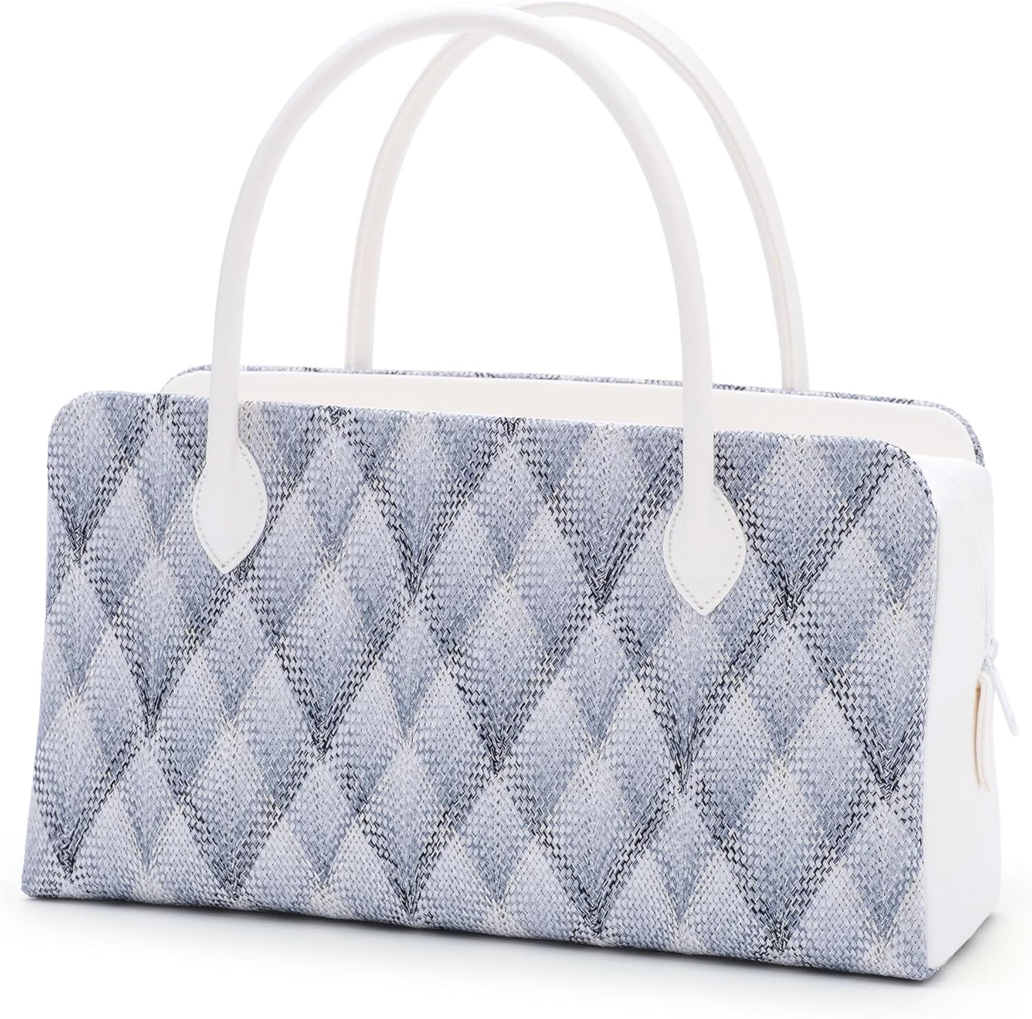 和装バッグ 利休バッグ 花しおり 正絹 薄紫 ラベンダー グレー ぼかし